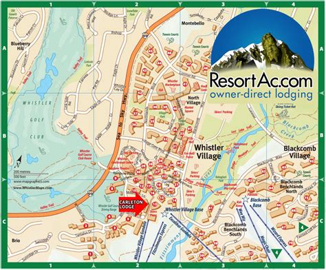 whistler hotels in the village map|Whistler Village Lodging .